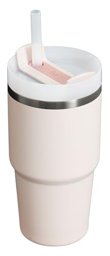 Stanley Quencher H2.0 FlowState Stainless Steel Vacuum Insulated Tumbler with Lid and Straw for Water, Iced Tea or Coffee, Smoothie and More, Rose Quartz 2.0, 30 OZ / 0.89 L