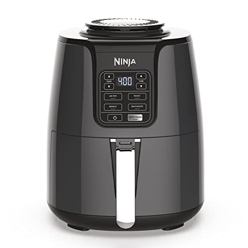 Ninja AF150AMZ Air Fryer XL, 5.5 Qt. Capacity that can Air Fry, Air Roast, Bake, Reheat & Dehydrate, with Dishwasher Safe, Nonstick Basket & Crisper Plate and a Chef-Inspired Recipe Guide, Grey