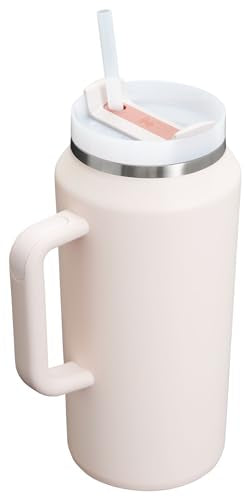 Stanley Quencher H2.0 FlowState Stainless Steel Vacuum Insulated Tumbler with Lid and Straw for Water, Iced Tea or Coffee, Smoothie and More, Rose Quartz 2.0, 30 OZ / 0.89 L