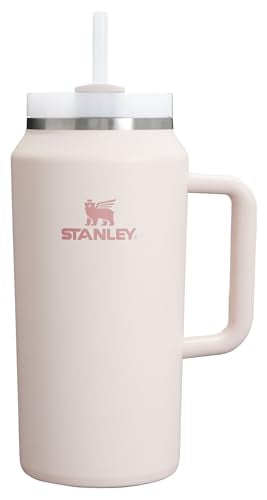 Stanley Quencher H2.0 FlowState Stainless Steel Vacuum Insulated Tumbler with Lid and Straw for Water, Iced Tea or Coffee, Smoothie and More, Rose Quartz 2.0, 30 OZ / 0.89 L