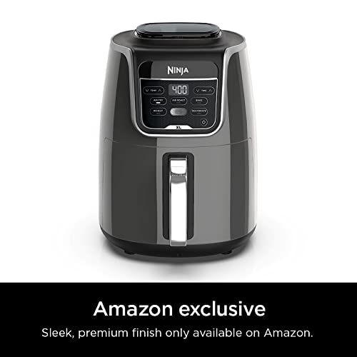 Ninja AF150AMZ Air Fryer XL, 5.5 Qt. Capacity that can Air Fry, Air Roast, Bake, Reheat & Dehydrate, with Dishwasher Safe, Nonstick Basket & Crisper Plate and a Chef-Inspired Recipe Guide, Grey