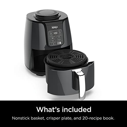 Ninja AF150AMZ Air Fryer XL, 5.5 Qt. Capacity that can Air Fry, Air Roast, Bake, Reheat & Dehydrate, with Dishwasher Safe, Nonstick Basket & Crisper Plate and a Chef-Inspired Recipe Guide, Grey