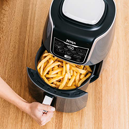 Ninja AF150AMZ Air Fryer XL, 5.5 Qt. Capacity that can Air Fry, Air Roast, Bake, Reheat & Dehydrate, with Dishwasher Safe, Nonstick Basket & Crisper Plate and a Chef-Inspired Recipe Guide, Grey