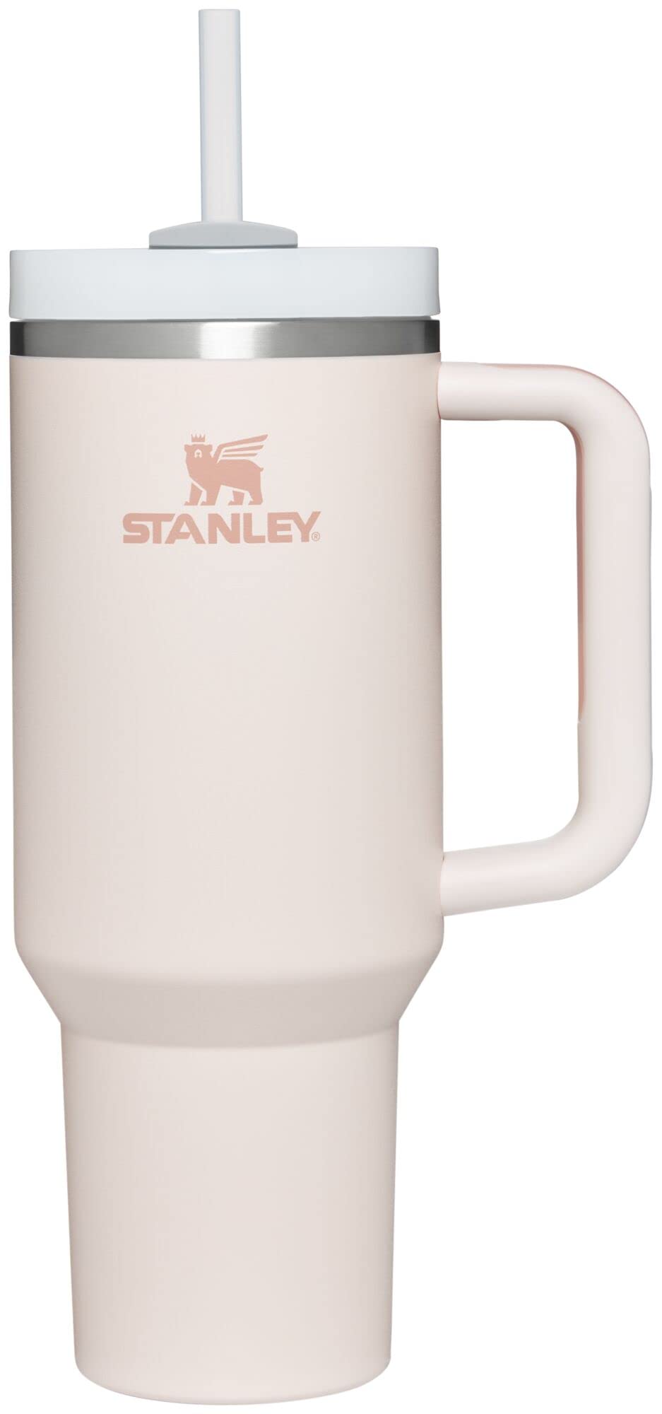 Stanley Quencher H2.0 FlowState Stainless Steel Vacuum Insulated Tumbler with Lid and Straw for Water, Iced Tea or Coffee, Smoothie and More, Rose Quartz 2.0, 30 OZ / 0.89 L