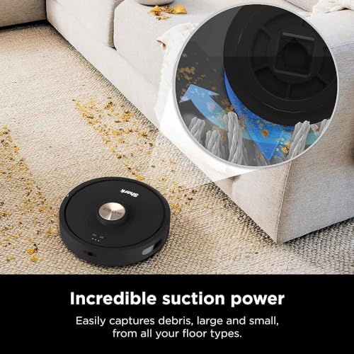 Shark AV2501S AI Ultra Robot Vacuum, with Matrix Clean, Home Mapping, 30-Day Capacity HEPA Bagless Self Empty Base, Perfect for Pet Hair, Wifi, Dark Grey