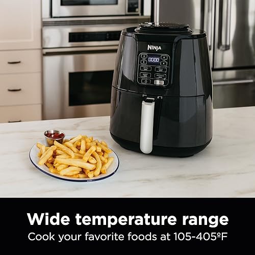 Ninja AF150AMZ Air Fryer XL, 5.5 Qt. Capacity that can Air Fry, Air Roast, Bake, Reheat & Dehydrate, with Dishwasher Safe, Nonstick Basket & Crisper Plate and a Chef-Inspired Recipe Guide, Grey