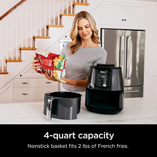 Ninja AF150AMZ Air Fryer XL, 5.5 Qt. Capacity that can Air Fry, Air Roast, Bake, Reheat & Dehydrate, with Dishwasher Safe, Nonstick Basket & Crisper Plate and a Chef-Inspired Recipe Guide, Grey