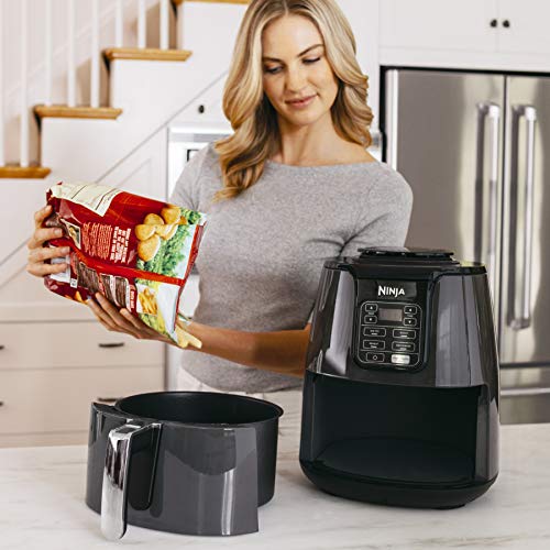 Ninja AF150AMZ Air Fryer XL, 5.5 Qt. Capacity that can Air Fry, Air Roast, Bake, Reheat & Dehydrate, with Dishwasher Safe, Nonstick Basket & Crisper Plate and a Chef-Inspired Recipe Guide, Grey