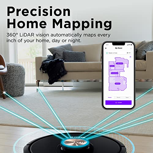 Shark AV2501S AI Ultra Robot Vacuum, with Matrix Clean, Home Mapping, 30-Day Capacity HEPA Bagless Self Empty Base, Perfect for Pet Hair, Wifi, Dark Grey