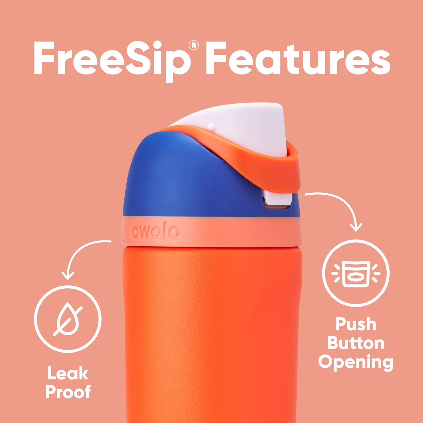 Owala FreeSip  Stainless Steel Water Bottle with Straw