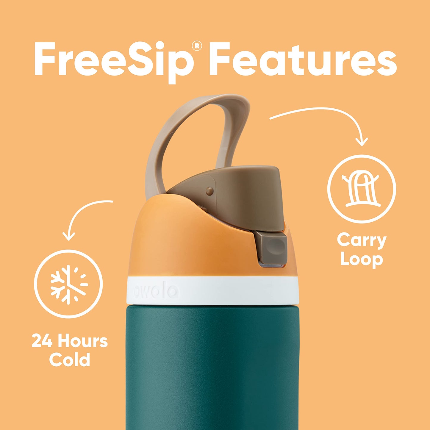 Owala FreeSip  Stainless Steel Water Bottle with Straw