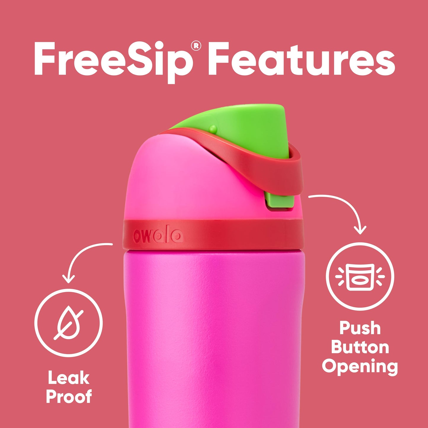 Owala FreeSip  Stainless Steel Water Bottle with Straw