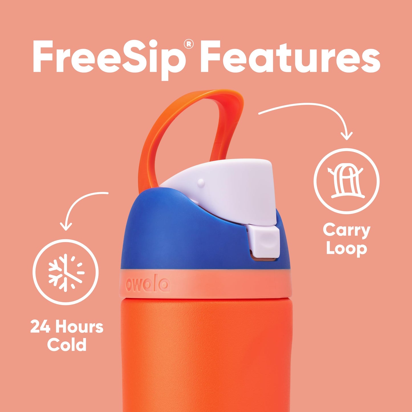 Owala FreeSip  Stainless Steel Water Bottle with Straw