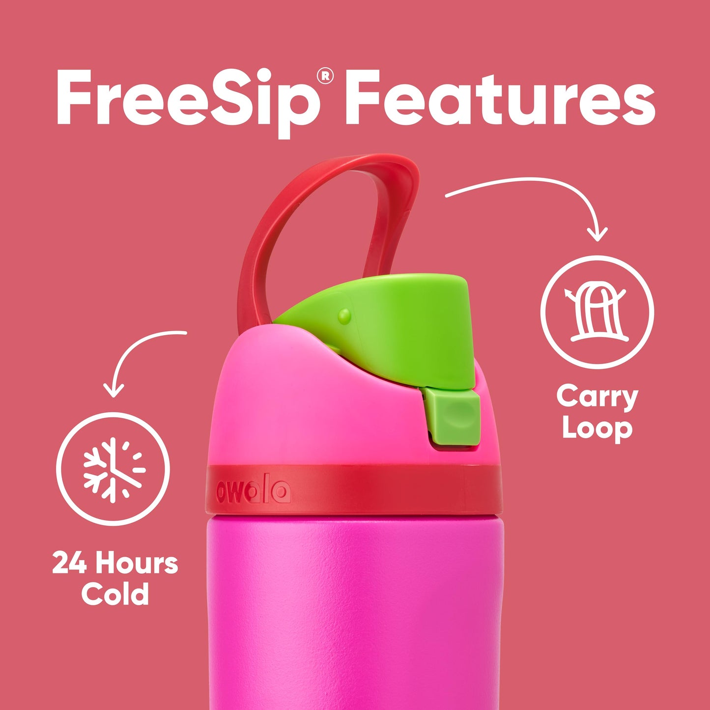 Owala FreeSip  Stainless Steel Water Bottle with Straw